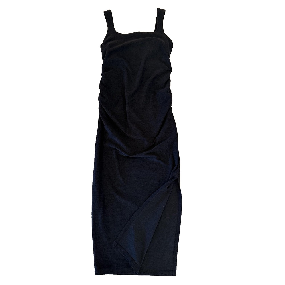 Beyond the Bump by Beyond yoga Dress XS Gray Ruched Bodycon Strech Maternity